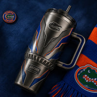 FLA Armor Plating - Gator Emblem Tumbler in Gunmetal Blue