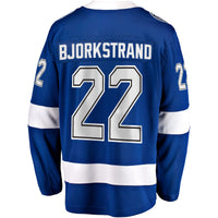 Oliver Bjorkstrand Tampa Bay Lightning Hockey Jersey, Blue Sportswear Jersey Shirt, Long Sleeve Hockey Sweater Jersey, Casual Gift for Men