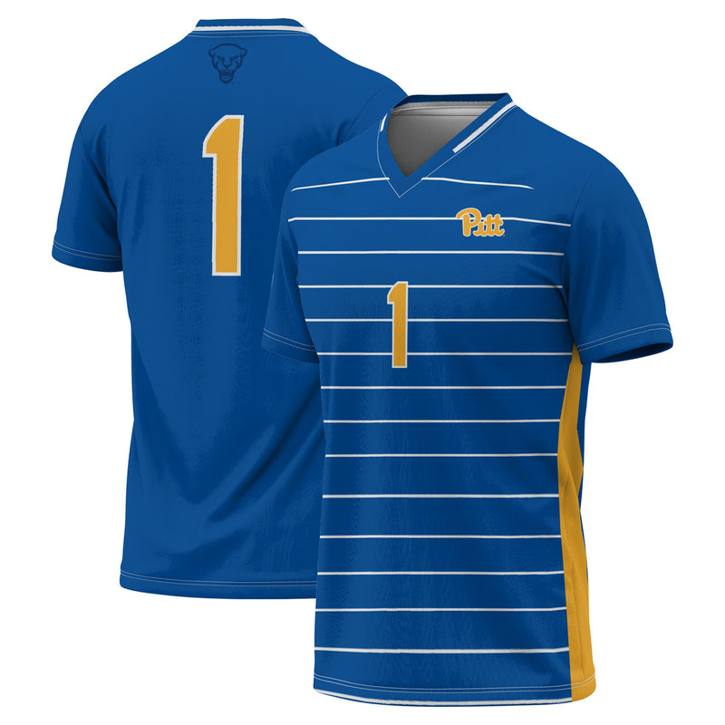 Pitt Panthers Soccer Jersey, Royal Fashion Sportswear Jersey Shirt, Lightweight Breathable Athletic Jersey, Casual Gift for Men, Style 200657588