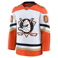 Anaheim Ducks Hockey Jersey, White Premium Away Sportswear Jersey Shirt, Long Sleeve Hockey Sweater Jersey, Casual Gift for Men, Style 202055778