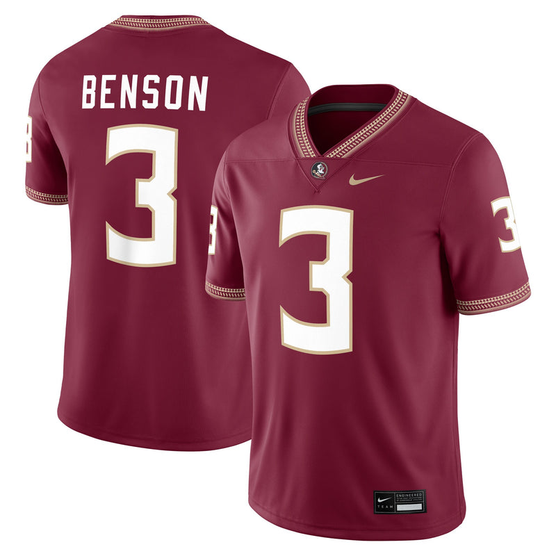 Trey Benson Garnet Florida Football Jersey, Game Sportswear Jersey Shirt, Lightweight Breathable Athletic Jersey, Casual Gift for Men