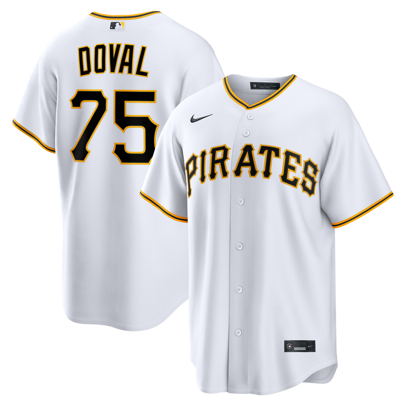Camilo Doval Pittsburgh Pirates Baseball Jersey, White Sportswear Jersey Shirt, Lightweight Breathable Athletic Jersey, Casual Gift for Men