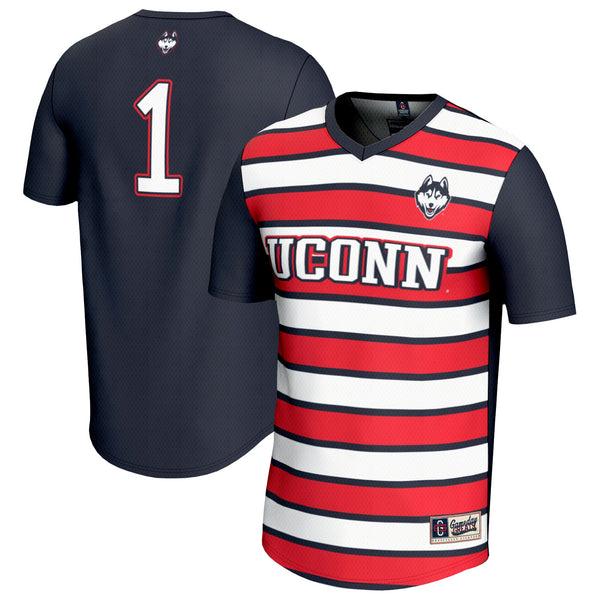 #1 UConn Huskies Lightweight Soccer Fashion Jersey - Navy