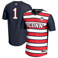 UConn Huskies Soccer Jersey, Navy Fashion Lightweight Sportswear Jersey Shirt, Lightweight Breathable Athletic Jersey, Casual Gift for Men