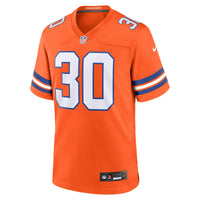 Terrell Davis Denver Broncos Football Jersey, Orange Game Sportswear Jersey Shirt, Lightweight Breathable Athletic Jersey, Casual Gift for Men