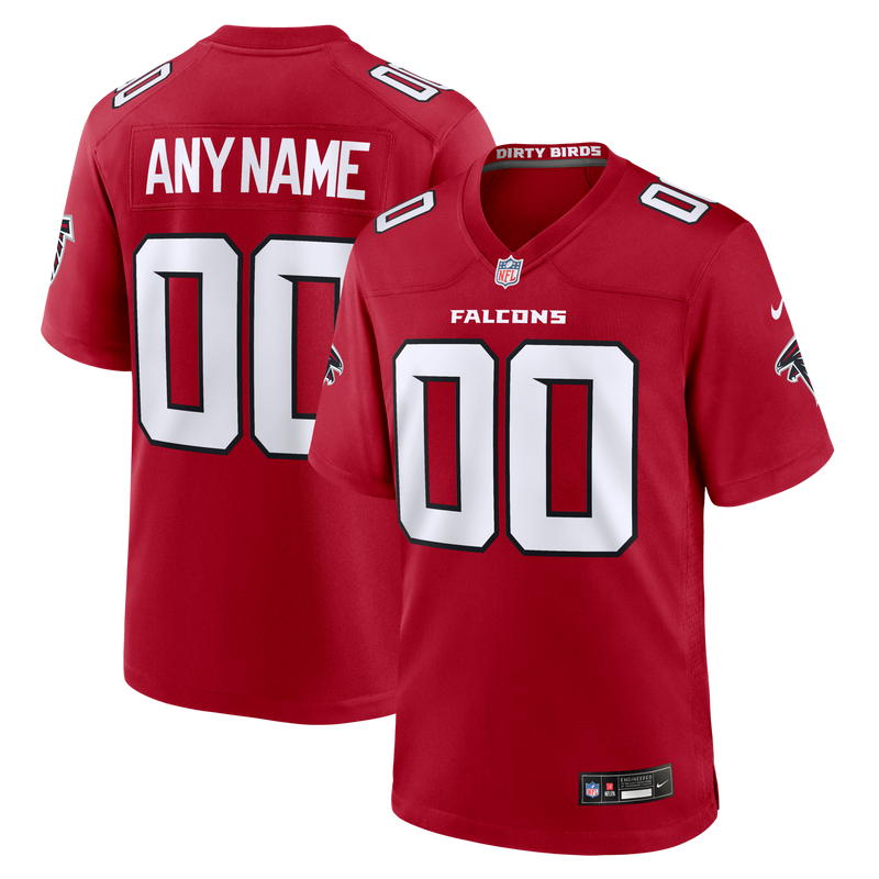 Atlanta Falcons Football Jersey, Red Game Sportswear Jersey Shirt, Lightweight Breathable Athletic Jersey, Casual Gift for Men
