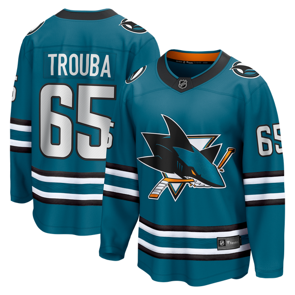 San Jose Sharks Jacob Trouba Teal Home Breakaway Jersey