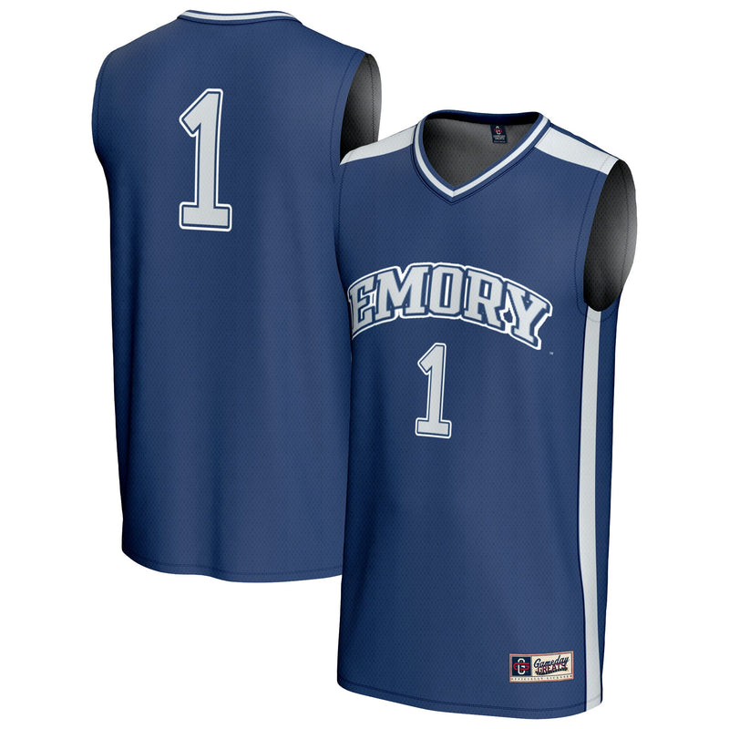 Emory Eagles Basketball Jersey, Blue Fashion Lightweight Sportswear Jersey Shirt, Sleeveless Athletic Tank Jersey, Casual Gift for Men
