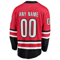 Carolina Hurricanes Hockey Jersey, Red Breakaway Sportswear Jersey Shirt, Long Sleeve Hockey Sweater Jersey, Casual Gift for Men, Style 2791493