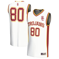 USC Trojans Basketball Jersey, White Fashion Sportswear Jersey Shirt, Sleeveless Athletic Tank Jersey, Casual Gift for Men, Style 203279908