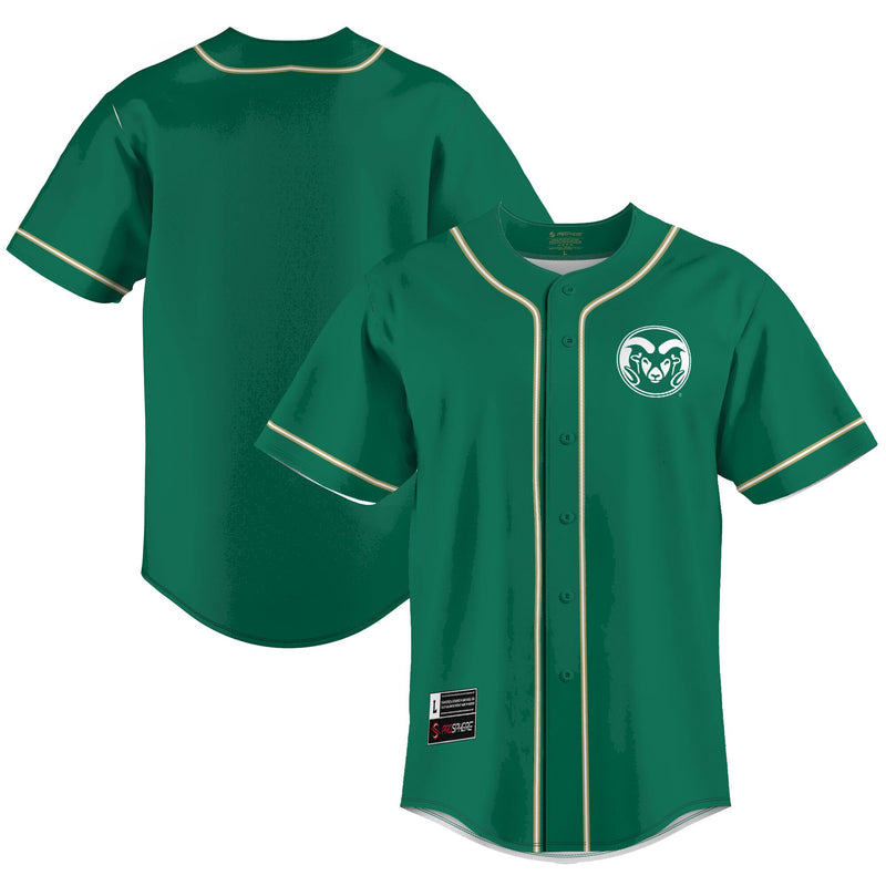 Colorado State Rams Lightweight Baseball Jersey, Green Sportswear Jersey Shirt, Lightweight Breathable Athletic Jersey, Casual Gift for Men