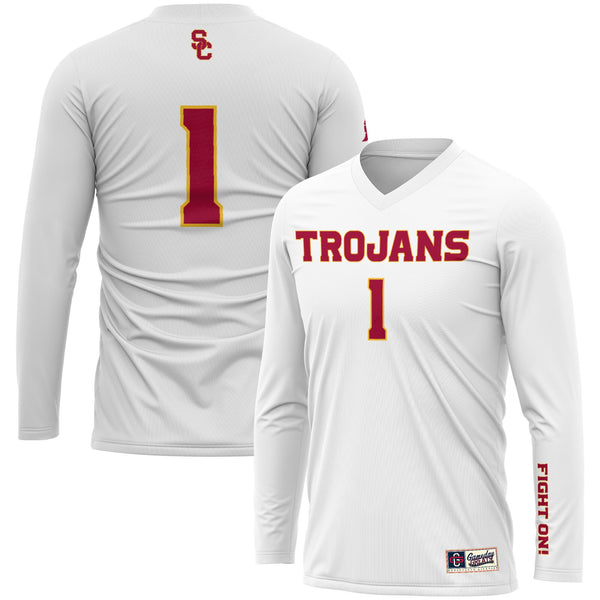 #1 USC Trojans Lightweight Volleyball Jersey - White