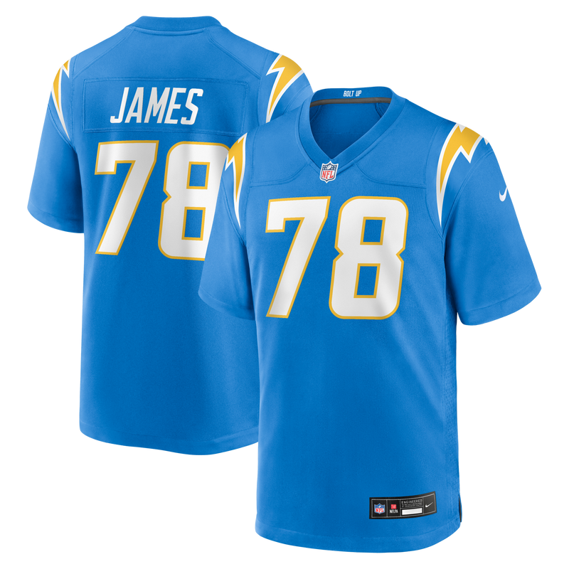 Andre James Los Angeles Chargers Football Jersey, Powder Sportswear Jersey Shirt, Lightweight Breathable Athletic Jersey, Casual Gift for Men