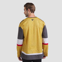 Vegas Golden Knights Hockey Jersey, Gold Sportswear Jersey Shirt, Long Sleeve Hockey Sweater Jersey, Casual Gift for Men, Style 202015741
