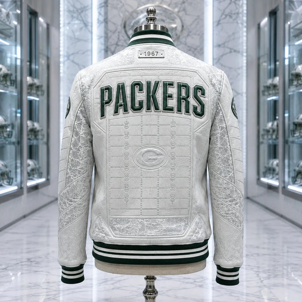 GB 1967 - Ivory Panel Varsity Jacket in Team Green - main