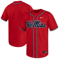 Ole Miss Rebels Baseball Jersey, Red Limited Sportswear Jersey Shirt, Lightweight Breathable Athletic Jersey, Casual Gift for Men