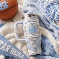 UNC - Interlocked Monogram in Porcelain and Pale Blue