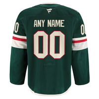 Minnesota Wild Hockey Jersey, Green Authentic Sportswear Jersey Shirt, Long Sleeve Hockey Sweater Jersey, Casual Gift for Men, Style 202056768