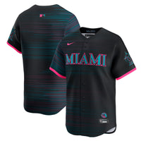 Miami Marlins Baseball Jersey, Black Limited Sportswear Jersey Shirt, Lightweight Breathable Athletic Jersey, Casual Gift for Men
