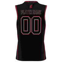 Washington State Cougars Basketball Jersey, Black Sportswear Jersey Shirt, Sleeveless Athletic Tank Jersey, Casual Gift for Men