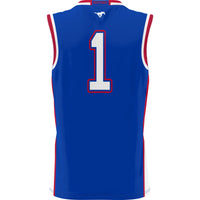 SMU Mustangs Basketball Jersey, Royal Lightweight Sportswear Jersey Shirt, Sleeveless Athletic Tank Jersey, Casual Gift for Men
