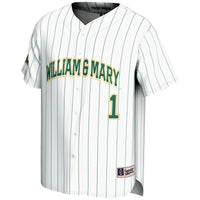 William & Mary Tribe Baseball Jersey, White Fashion Sportswear Jersey Shirt, Lightweight Breathable Athletic Jersey, Casual Gift for Men