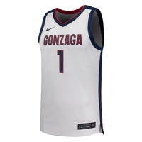 Gonzaga Bulldogs Basketball Jersey, White Replica Sportswear Jersey Shirt, Sleeveless Athletic Tank Jersey, Casual Gift for Men