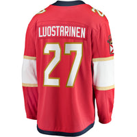 Eetu Luostarinen Florida Panthers Hockey Jersey, Red Breakaway Sportswear Jersey Shirt, Long Sleeve Hockey Sweater Jersey, Casual Gift for Men