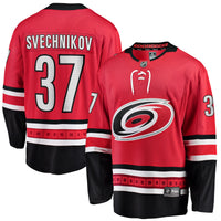Andrei Svechnikov Carolina Hurricanes Hockey Jersey, Red Sportswear Jersey Shirt, Long Sleeve Hockey Sweater Jersey, Casual Gift for Men