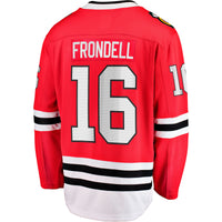 Anton Frondell Chicago Blackhawks Hockey Jersey, Red Breakaway Sportswear Jersey Shirt, Long Sleeve Hockey Sweater Jersey, Casual Gift for Men