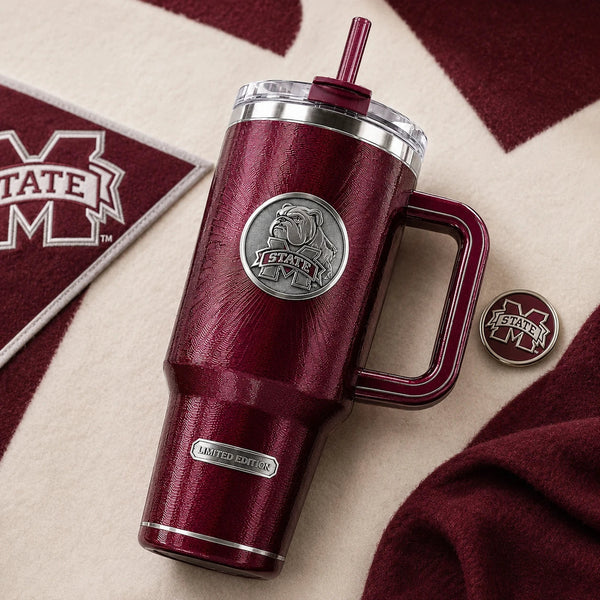 Maroon and Metal - MSST Bulldog Crest Tumbler - main