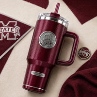 Maroon and Metal - MSST Bulldog Crest Tumbler
