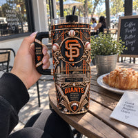 SF - Orange, Black and the Bay in Ornate Relief