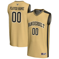 Vanderbilt Commodores Basketball Jersey, Gold Sportswear Jersey Shirt, Sleeveless Athletic Tank Jersey, Casual Gift for Men, Style 202287983