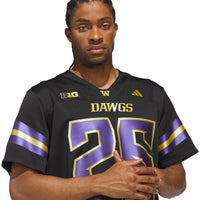 Washington Huskies Football Jersey, Black Sportswear Jersey Shirt, Lightweight Breathable Athletic Jersey, Casual Gift for Men, Style 203634201