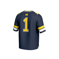Michigan Wolverines Football Jersey, Navy Sportswear Jersey Shirt, Lightweight Breathable Athletic Jersey, Casual Gift for Men, Style 202219874