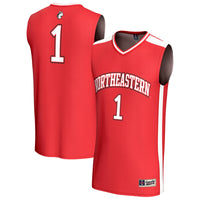 Northeastern Huskies Basketball Jersey, Red Fashion Lightweight Sportswear Jersey Shirt, Sleeveless Athletic Tank Jersey, Casual Gift for Men