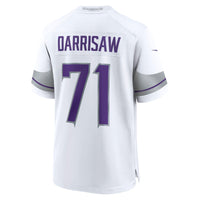 Christian Darrisaw Minnesota Vikings Football Jersey, White Sportswear Jersey Shirt, Lightweight Breathable Athletic Jersey, Casual Gift for Men