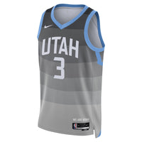 Keyonte George Utah Jazz Basketball Jersey, Gray Swingman Sportswear Jersey Shirt, Sleeveless Athletic Tank Jersey, Casual Gift for Men