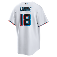 Griffin Conine Miami Marlins Baseball Jersey, White Replica Sportswear Jersey Shirt, Lightweight Breathable Athletic Jersey, Casual Gift for Men