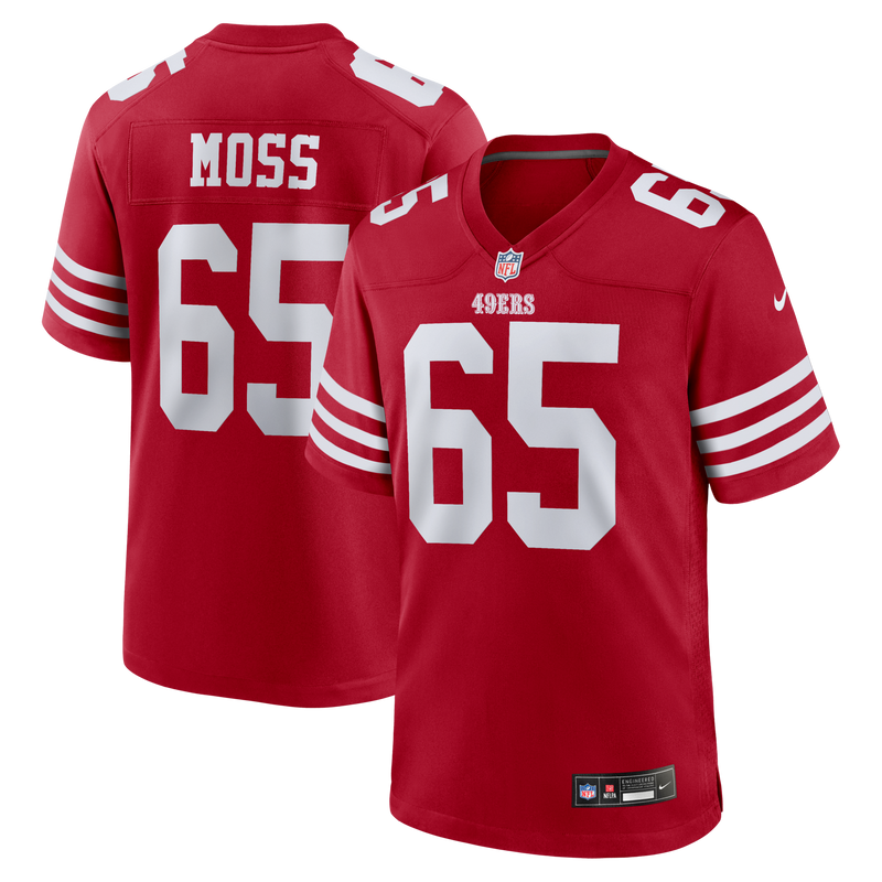 Drew Moss San Francisco 49ers Football Jersey, Scarlet Game Sportswear Jersey Shirt, Lightweight Breathable Athletic Jersey, Casual Gift for Men