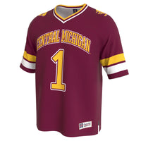 Central Michigan Chippewas Football Jersey, Maroon Fashion Sportswear Jersey Shirt, Lightweight Breathable Athletic Jersey, Casual Gift for Men