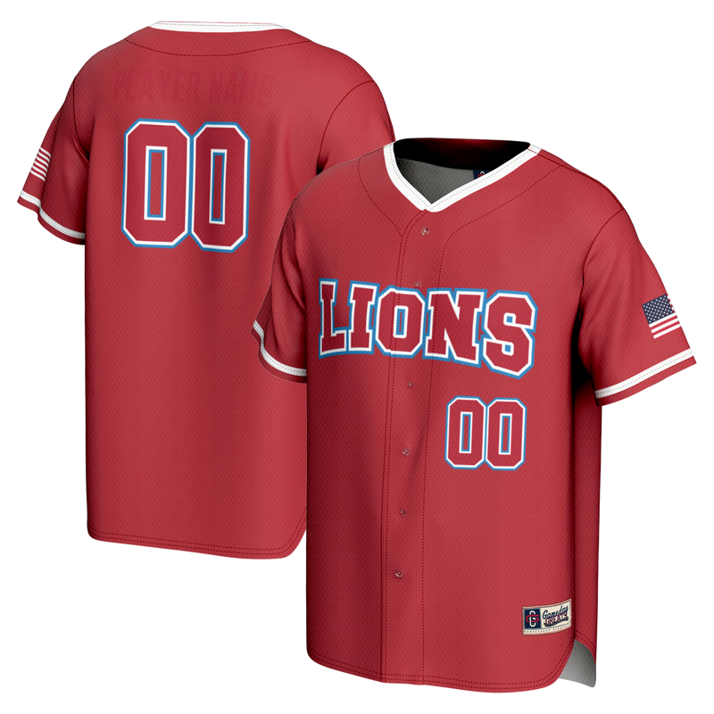 Loyola Marymount Lions Baseball Jersey, Red Lightweight Sportswear Jersey Shirt, Lightweight Breathable Athletic Jersey, Casual Gift for Men