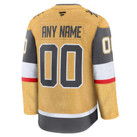 Vegas Golden Knights Hockey Jersey, Gold Sportswear Jersey Shirt, Long Sleeve Hockey Sweater Jersey, Casual Gift for Men, Style 202055736