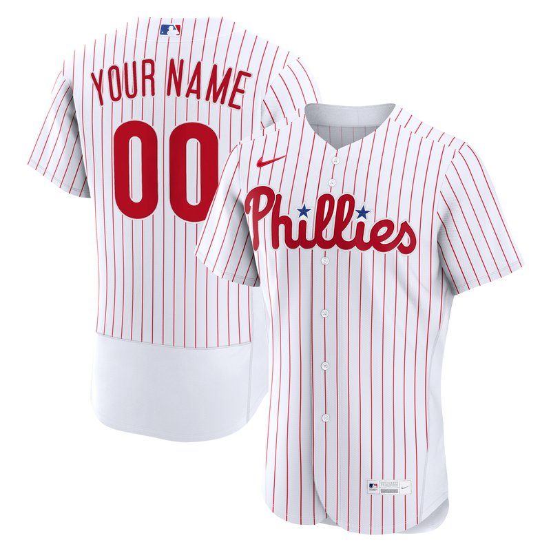 Philadelphia Phillies Baseball Jersey, White Authentic Home Sportswear Jersey Shirt, Lightweight Breathable Athletic Jersey, Casual Gift for Men
