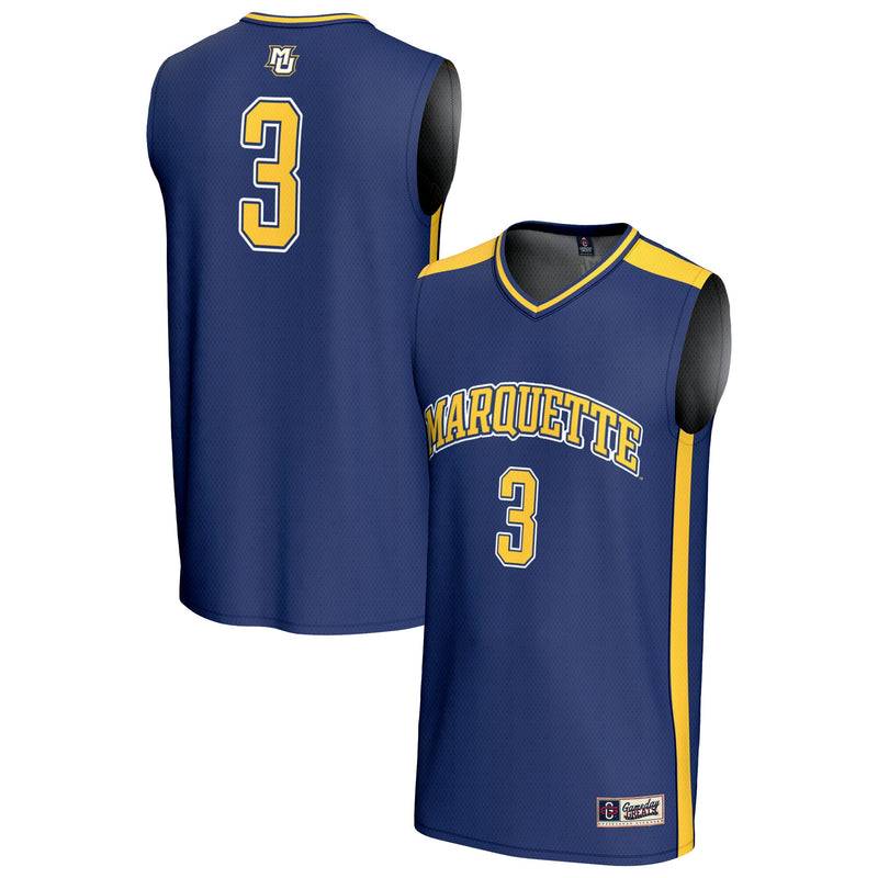 Marquette Golden Eagles Basketball Jersey, Blue Sportswear Jersey Shirt, Sleeveless Athletic Tank Jersey, Casual Gift for Men, Style 202342860