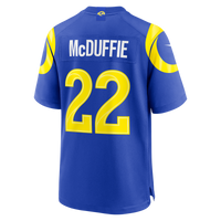 Trent McDuffie Los Angeles Rams Football Jersey, Royal Game Sportswear Jersey Shirt, Lightweight Breathable Athletic Jersey, Casual Gift for Men