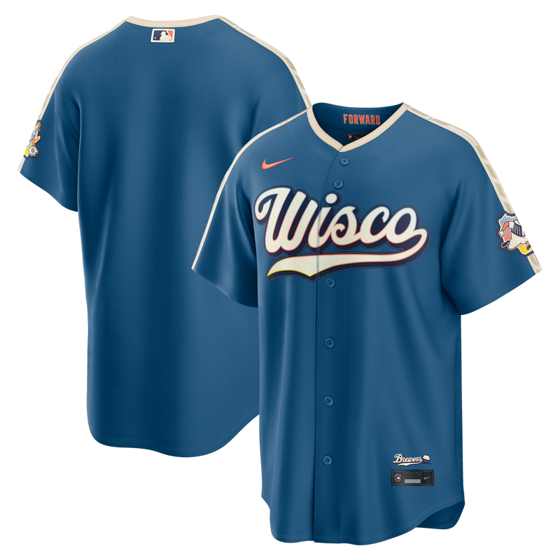 Milwaukee Brewers Baseball Jersey, Blue Sportswear Jersey Shirt, Lightweight Breathable Athletic Jersey, Casual Gift for Men