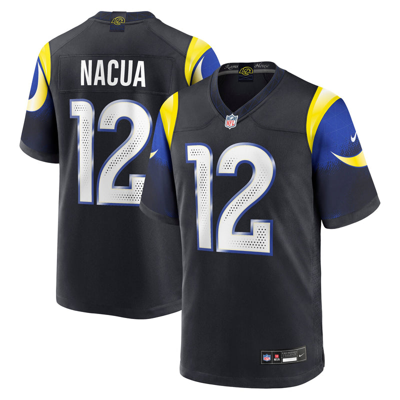 Puka Nacua Los Angeles Rams Football Jersey, Blue Game Sportswear Jersey Shirt, Lightweight Breathable Athletic Jersey, Casual Gift for Men