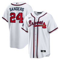 Deion Sanders Atlanta Braves Baseball Jersey, White Replica Sportswear Jersey Shirt, Lightweight Breathable Athletic Jersey, Casual Gift for Men